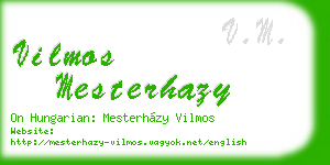 vilmos mesterhazy business card